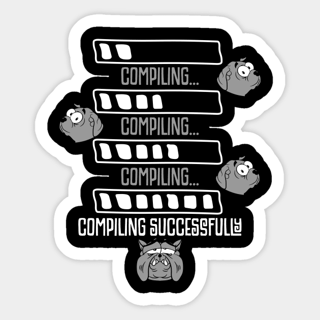 Compiling Loading - The Struggle Sticker by TeesbyJohn